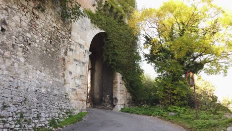 one of the monumental entrance of narni in umbria, central italy