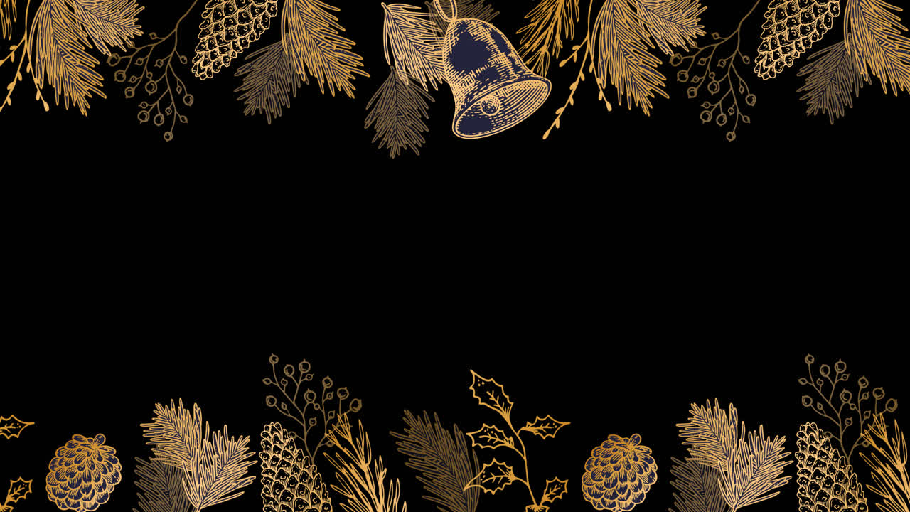 골든 크리스마스 장식 경계