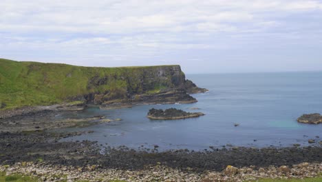 silence storm at giant's causeway northern ireland wide shot