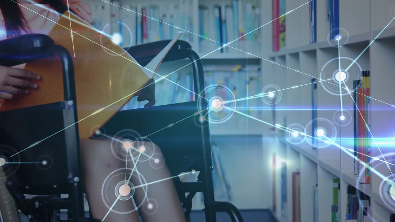 animación de la red de conexiones sobre el aprendizaje de las escolares caucásicas discapacitadas en la biblioteca