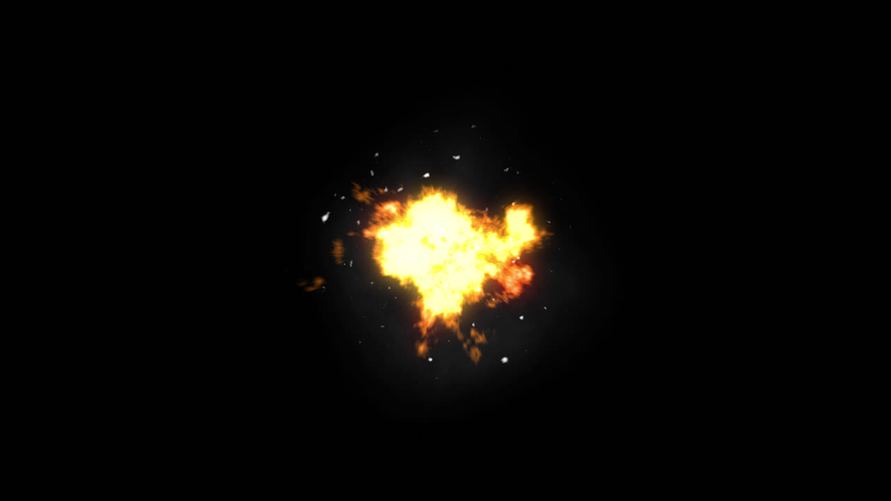 Abstract Glowing Particles Floating on Black Background