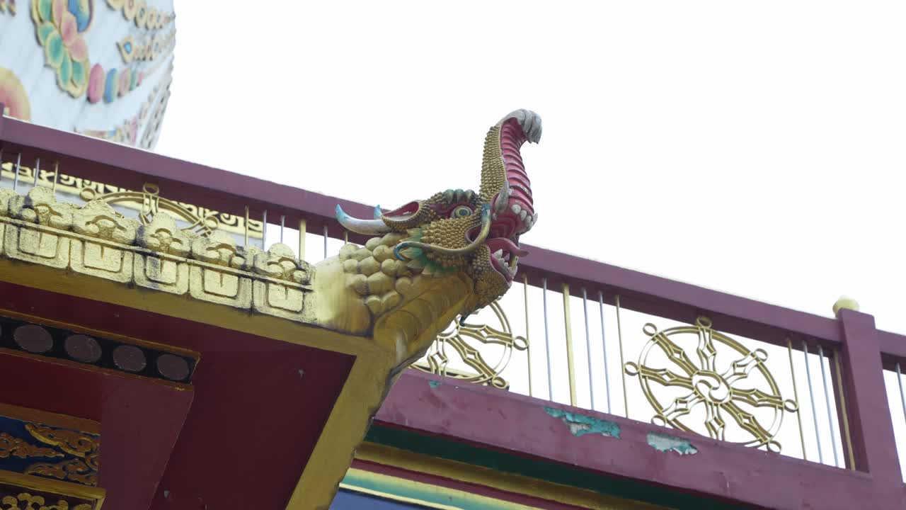 Different parts of a Buddhist temple or monetary. A Salugara Monastery which is located in New Jalpaiguri