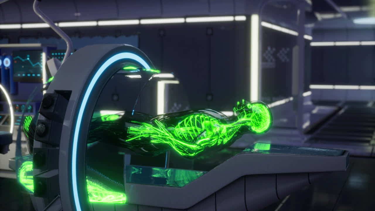 High tech visualization of blood vessels in a scientific laboratory setting