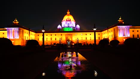 beautiful evening view of rashtrapati bhavan