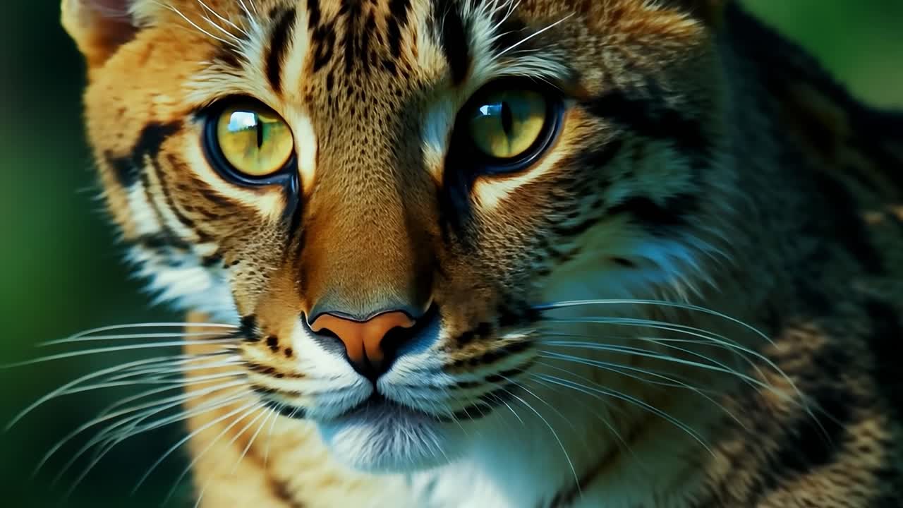 retrato en primer plano de un gato de la jungla