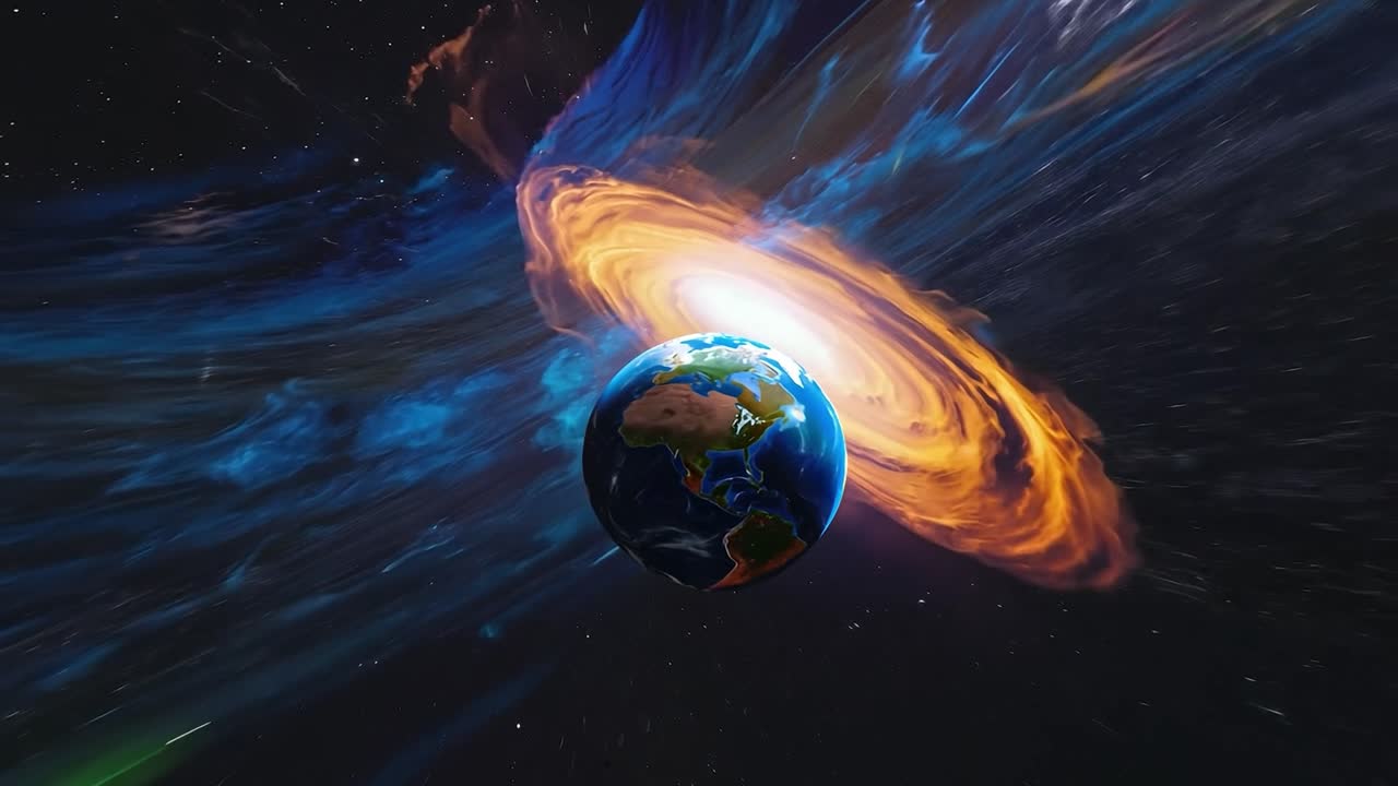 la tierra en una galaxia espiral