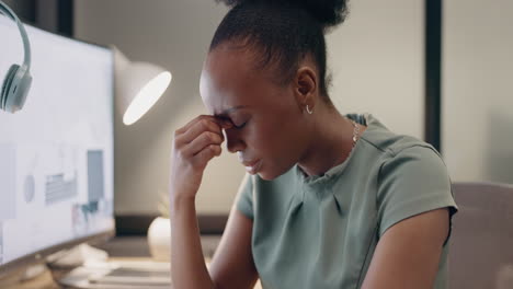 black business woman, stress