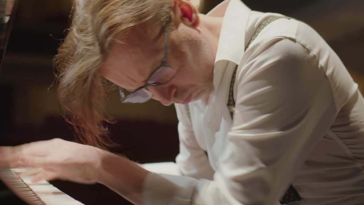 Pianist Playing Dramatic Piano Music