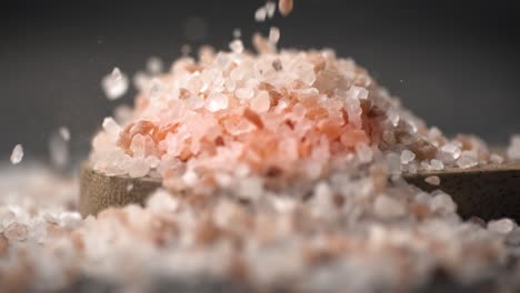 himalayan pink salt in a super slow motion.