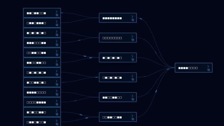Animation af Digital Datastrøm Netværksdiagram