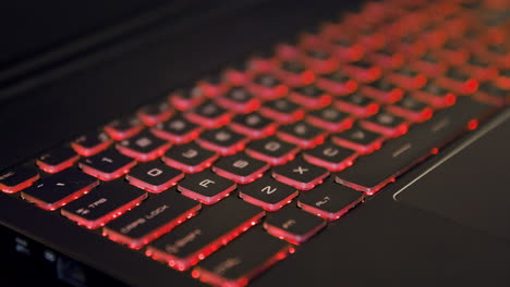 Laptop Computer Keyboard - Camera Racks Focus Across Keys