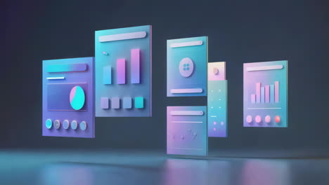 abstract digital data visualization panels