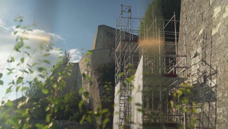 Scaffolding-is-erected-and-ready-at-the-Royal-Castle-of-Amboise-in-France