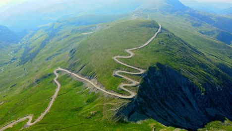 aerial drone footage of a romanian mountain road – transalpina