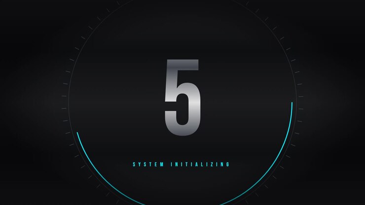 Digital Countdown Timer with System Initializing Text