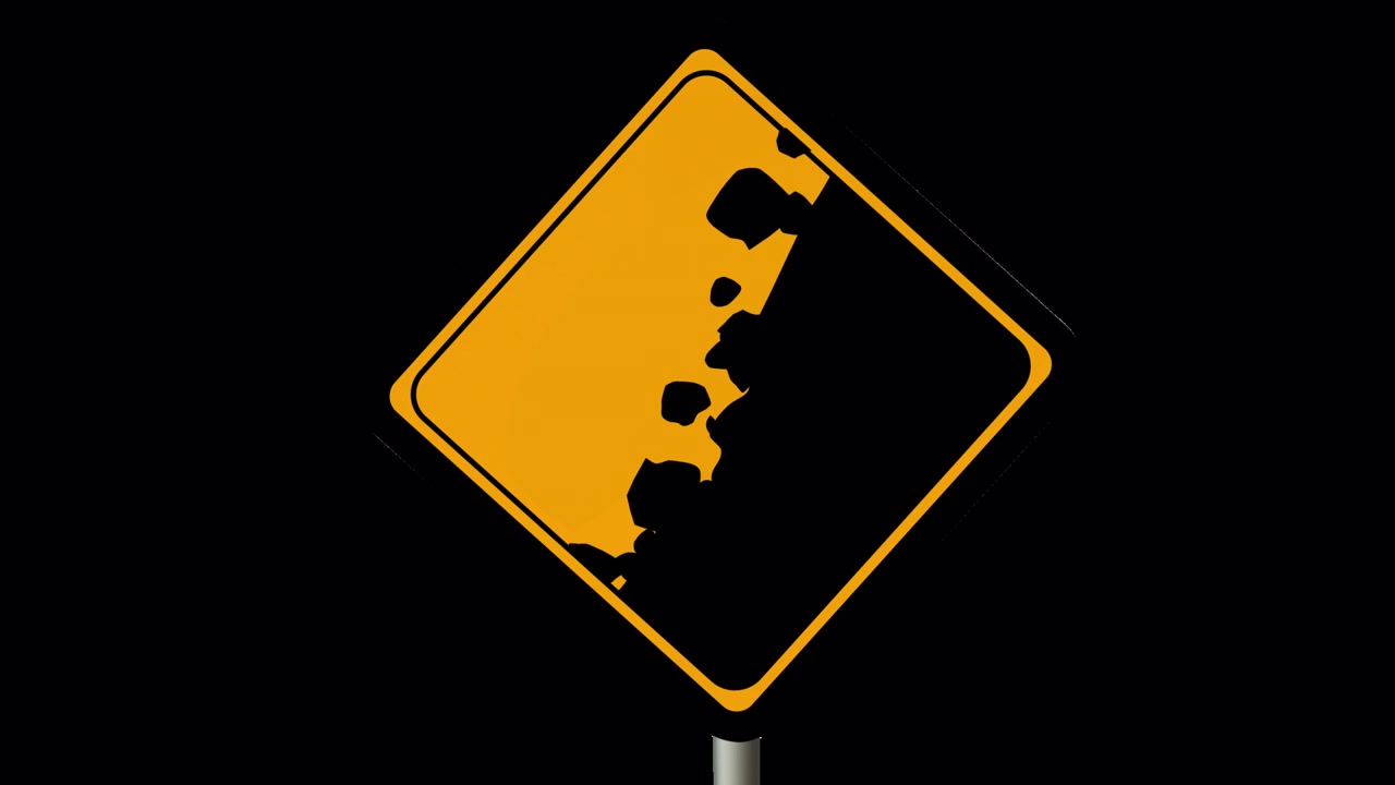 Looped Animated Sign boards on alpha channel