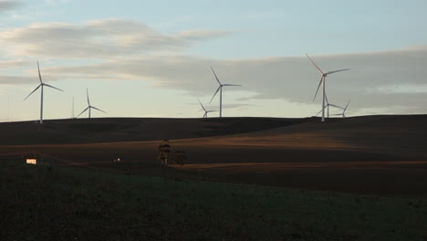 wind turbines in the farmlands