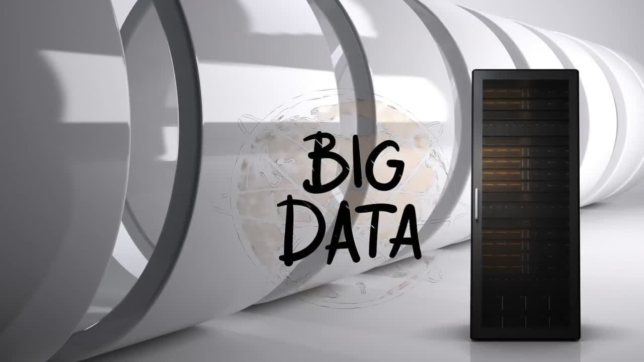 torres de servidores para almacenamiento en la nube y anillos gigantes