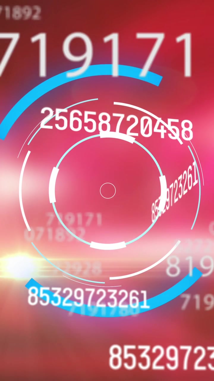 Animation of numbers and data processing over scopes