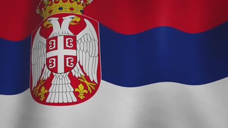 serbia waving flag closeup means freedom or government - looping video animation