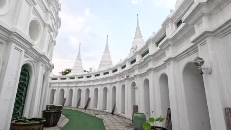 white temple architectural detail