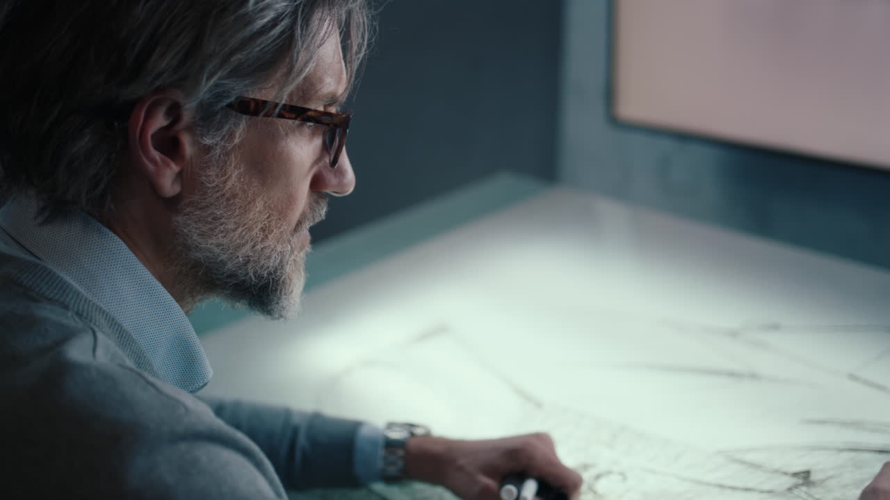 arquitecto trabajando en el plan