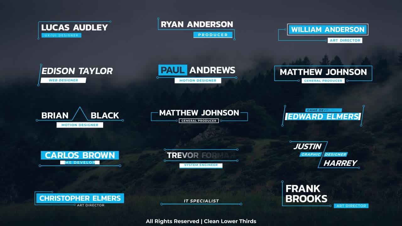 Clean Lower Thirds for After Effects