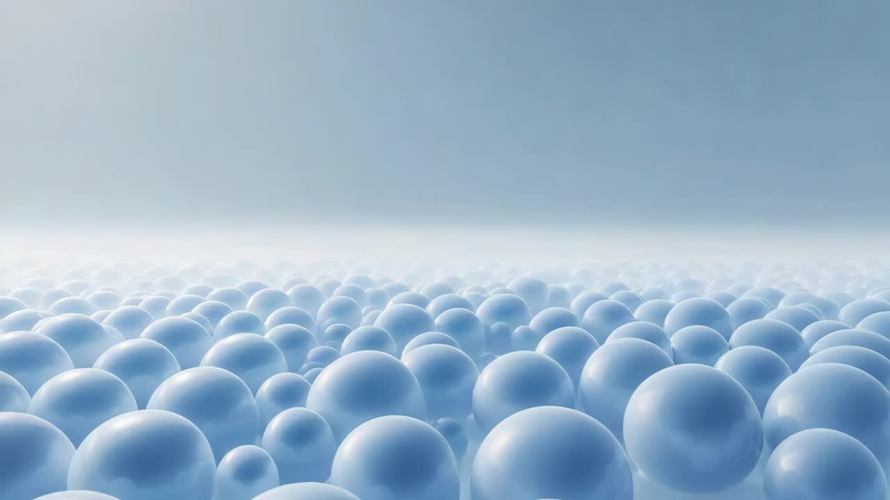 Abstract Blue Spheres Background