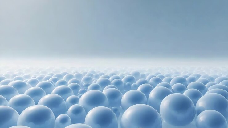 Abstract Blue Spheres Background