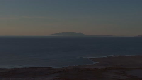 그레이트 솔트 레이크 (great salt lake) 의 넓은 공중 풍경