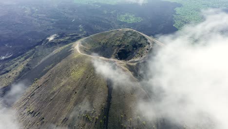 drone shot: paricutin volcano in michoacan