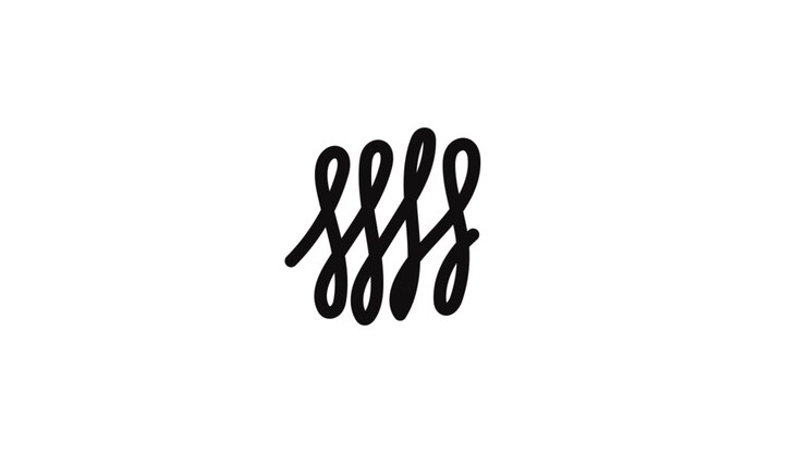 Animated Abstract Black Lines Drawing and Erasing on White Background