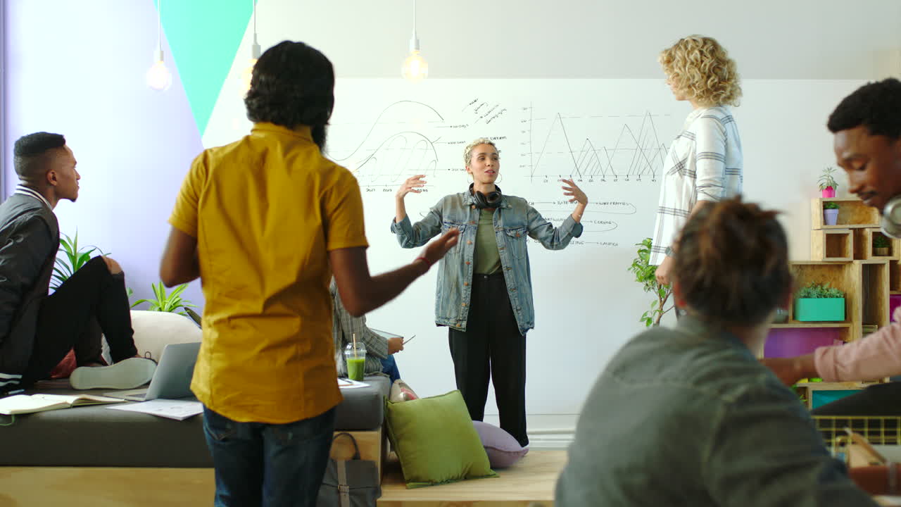 éxito, celebración de la presentación