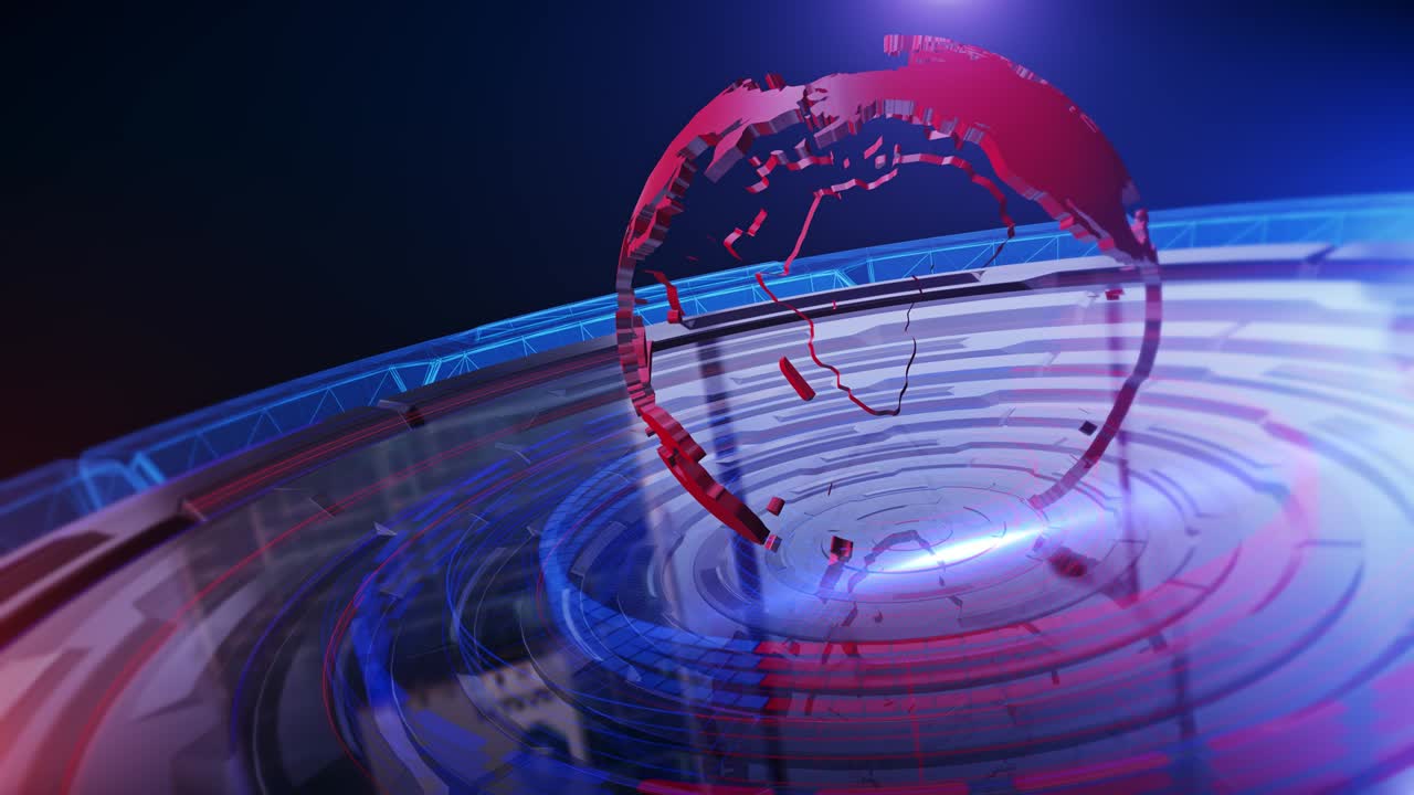 3D World News Background Loop