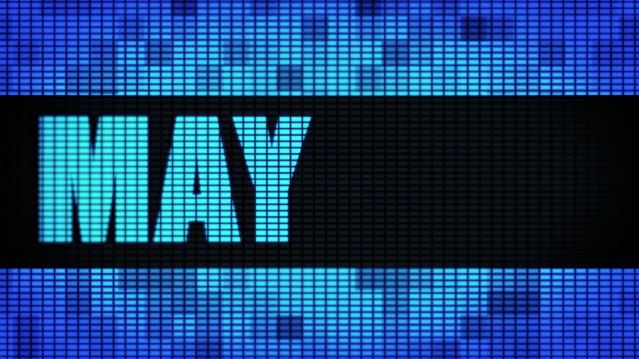 LED Display Showing the Month May