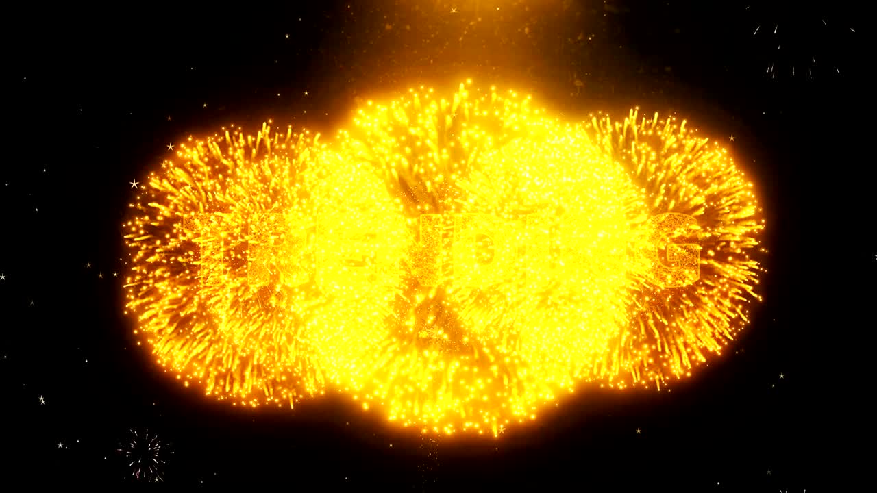 불꽃놀이 디스플레이 폭발 입자에 대한 트렌드 텍스트.