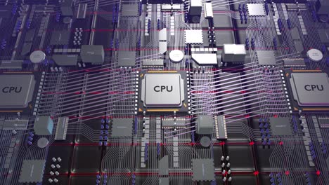 powerful server cpu processor computing data. ai neural networking.