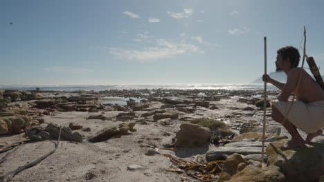 Primer-Pueblo-Indígena-Costero-Del-Sur-De-África,-Strandloper