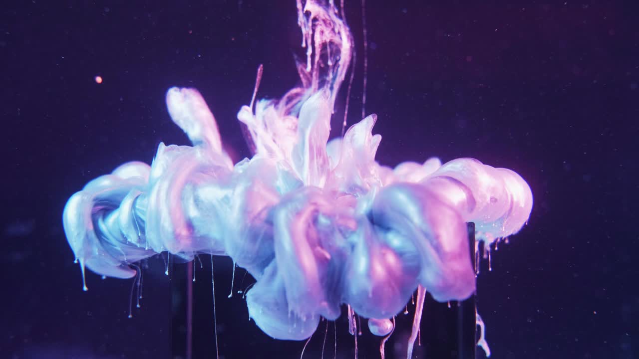 액체 스플래시 진주 페인트  유리 큐브 보라색