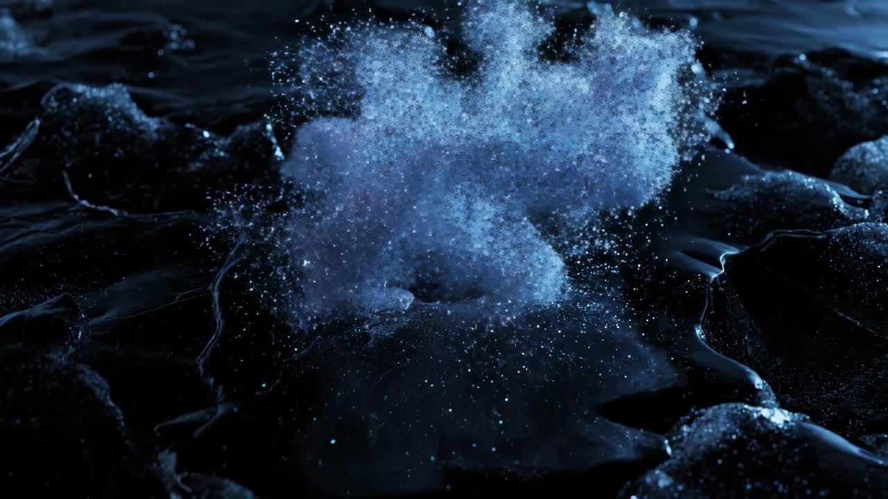 Abstract Ice and Laser Art