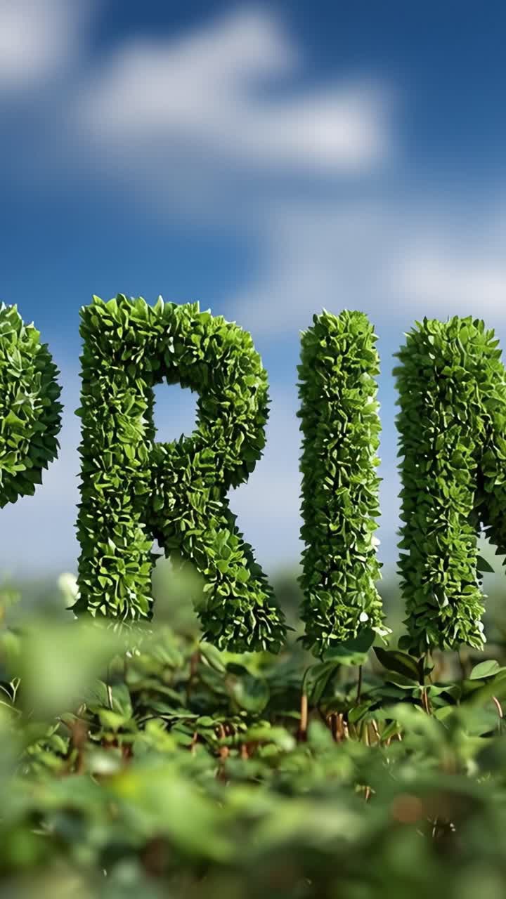 A Vibrant Display of Nature's Beauty Formed by Lush Green Letters Spelling Out S-P-R-I-N-G, Signifying the Arrival of the Season Full of Life and Renewal