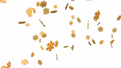 falling casino chips