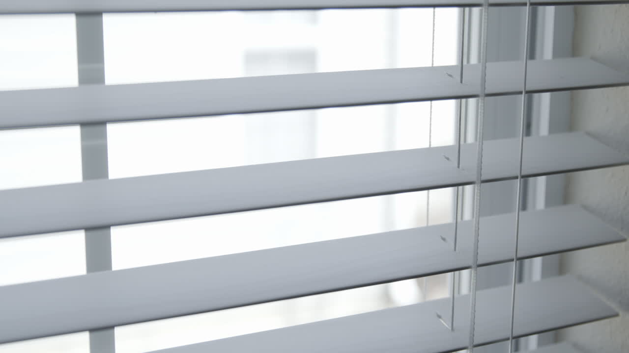 Blinds Open While Camera Pans Slow Motion