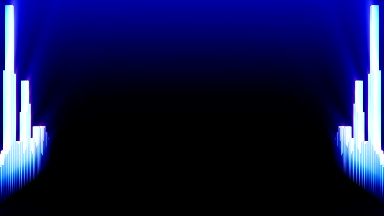 animación de onda azul de audio. onda de sonido de ecualizador. reproductor de música de pulso. concepto de onda de sonido digital futurista. fondo de bucle.