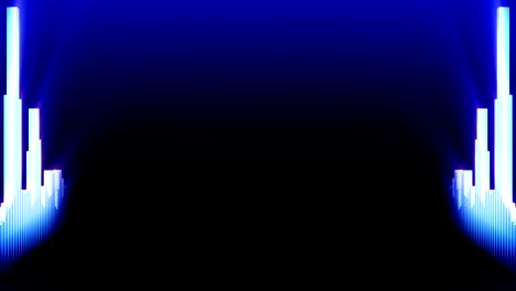 animación de onda azul de audio. onda de sonido de ecualizador. reproductor de música de pulso. concepto de onda de sonido digital futurista. fondo de bucle.