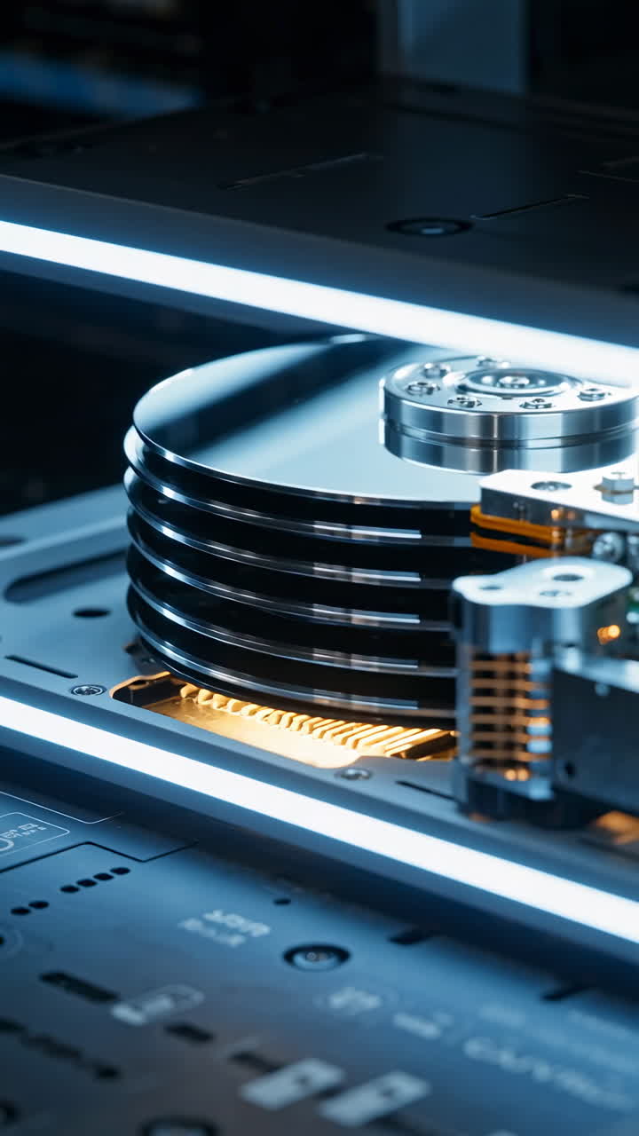 Close-up of a Hard Disk Drive