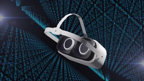 Animation-of-vr-headset-over-binary-coding-data-processing