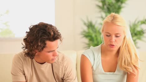 cute couple arguing
