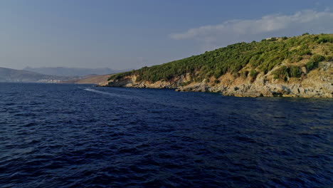 coastline view with sandy beach