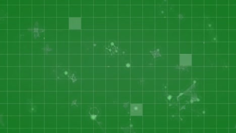 animation of molecules on green background